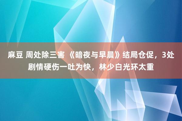 麻豆 周处除三害 《暗夜与早晨》结局仓促，3处剧情硬伤一吐为快，林少白光环太重