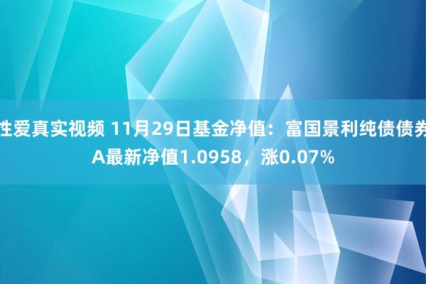 性爱真实视频 11月29日基金净值：富国景利纯债债券A最新净值1.0958，涨0.07%