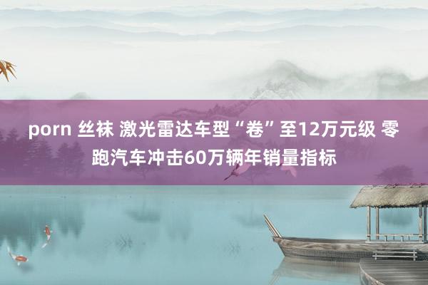 porn 丝袜 激光雷达车型“卷”至12万元级 零跑汽车冲击60万辆年销量指标