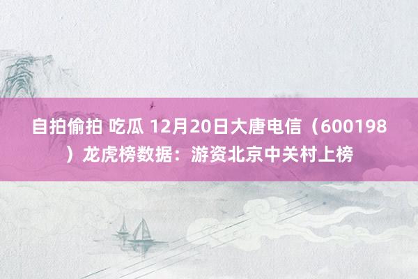 自拍偷拍 吃瓜 12月20日大唐电信（600198）龙虎榜数据：游资北京中关村上榜
