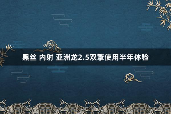 黑丝 内射 亚洲龙2.5双擎使用半年体验