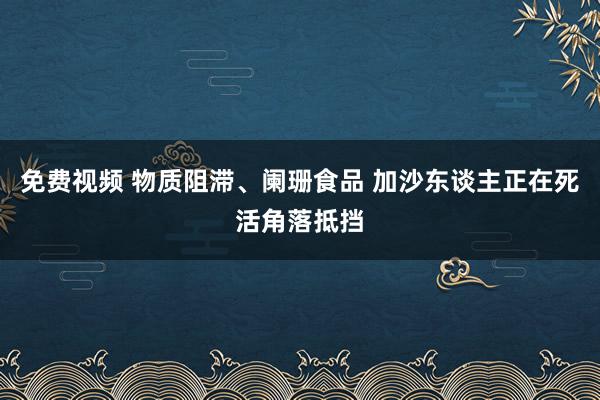 免费视频 物质阻滞、阑珊食品 加沙东谈主正在死活角落抵挡