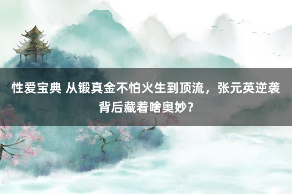 性爱宝典 从锻真金不怕火生到顶流，张元英逆袭背后藏着啥奥妙？