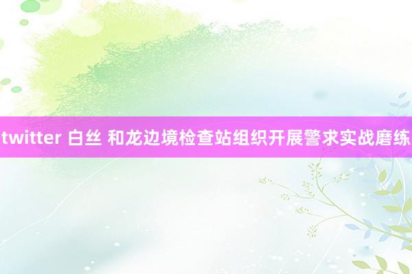 twitter 白丝 和龙边境检查站组织开展警求实战磨练