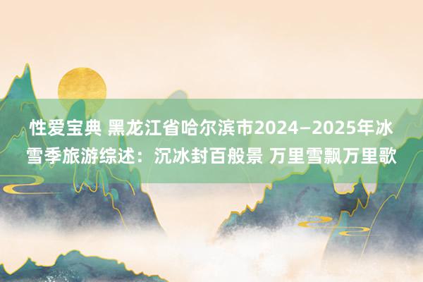 性爱宝典 黑龙江省哈尔滨市2024—2025年冰雪季旅游综述：沉冰封百般景 万里雪飘万里歌